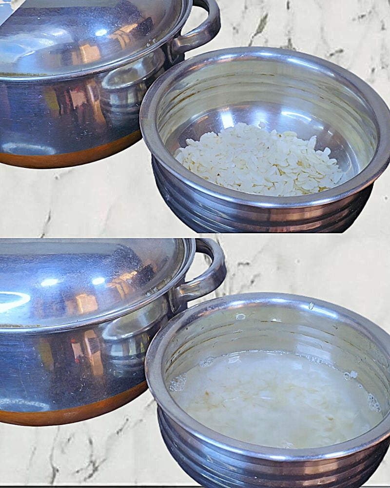Soaking poha